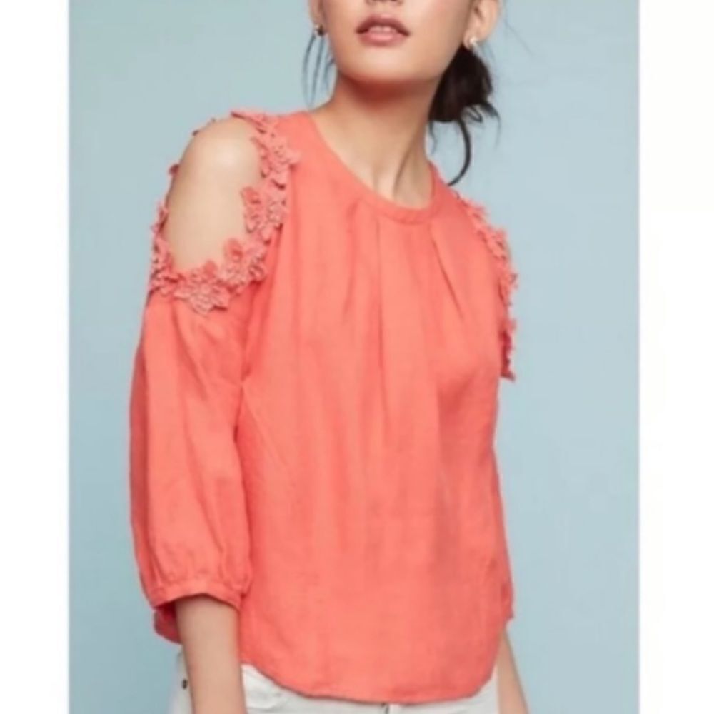 Anthropologie Eri + Ali Jemima Cold Shoulder Top